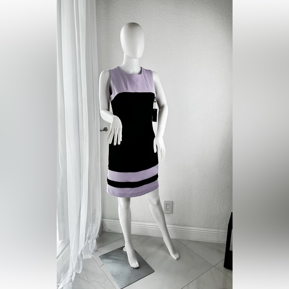 Tommy Hilfiger Black and Purple Sheath Mini Dress
